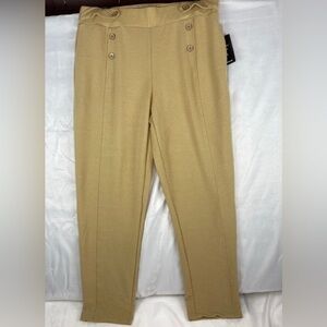Robert Louis Cream Track Pants Elastic Waistband Casual Fit